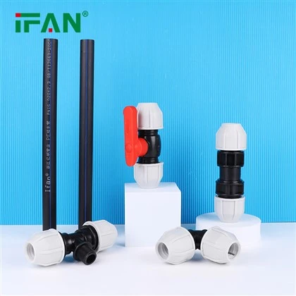 HDPE PP suspaudimo jungiamosios detalės